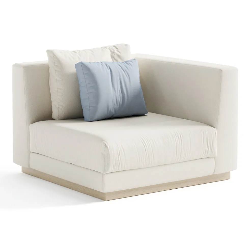 Gartensessel mit linker Eckstruktur Made in Italy - Rubik