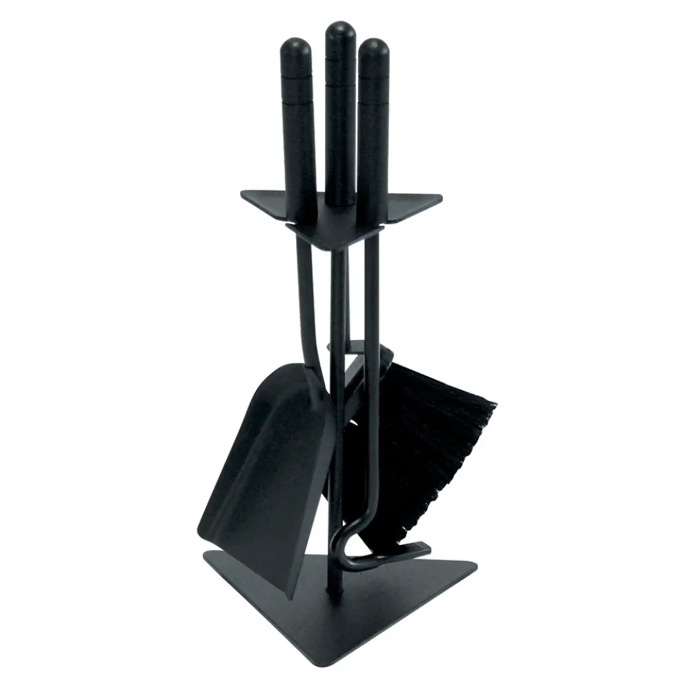 Dreieckiger Werkzeughalter mit 3 Kaminbestecken, hergestellt in Italien – Tabu