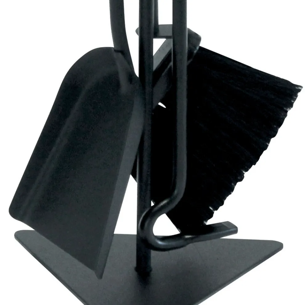 Dreieckiger Werkzeughalter mit 3 Kaminbestecken, hergestellt in Italien – Tabu