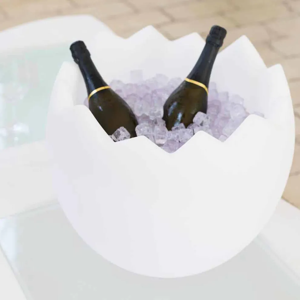 Strahlend weißer Eiskübel Slide Kalimera, hergestellt in Italien