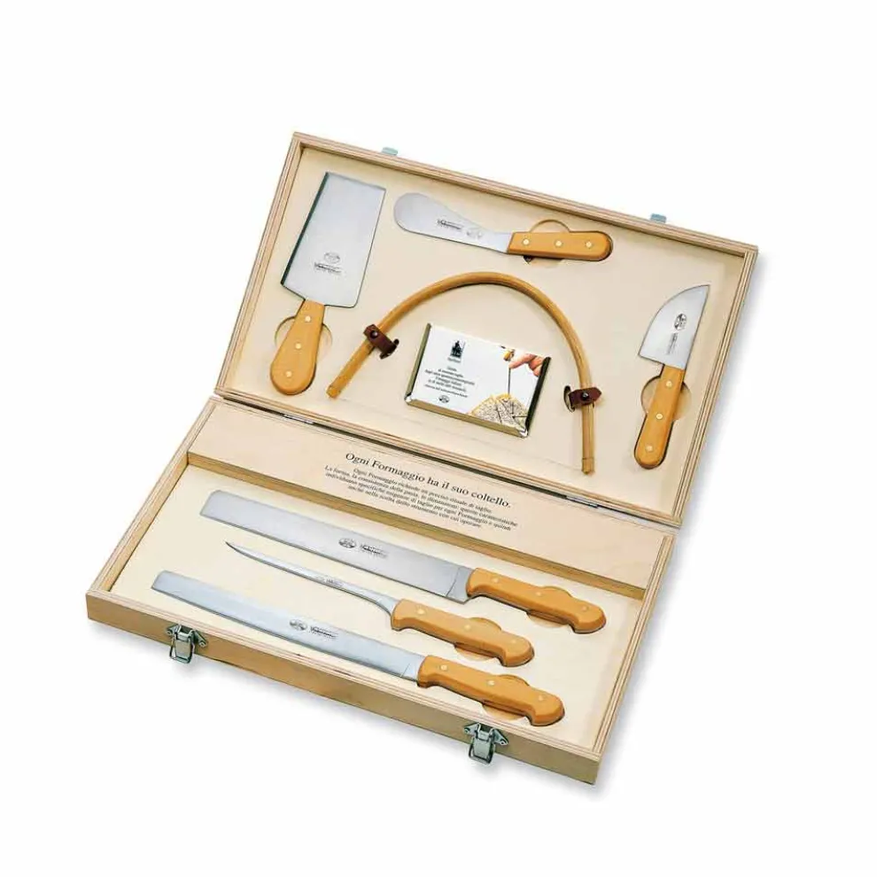 7 italienische Edelstahlmesser, Berti exklusiv für Viadurini - Alessano