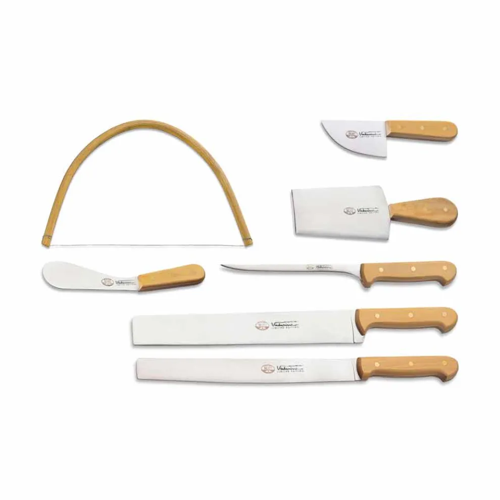 7 italienische Edelstahlmesser, Berti exklusiv für Viadurini - Alessano