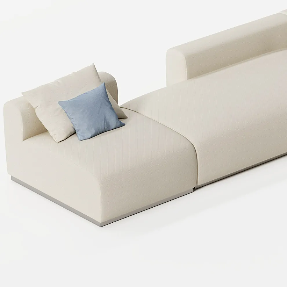 Modulares Outdoor-Sofa mit Polsterung aus entwässerndem Gummi Made in Italy - Bahias