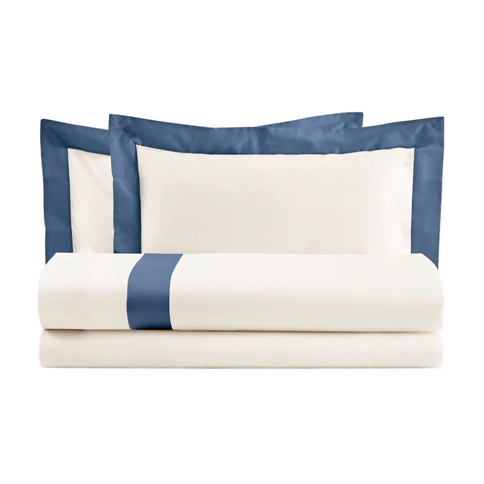 King Size-Bettbezug-Set aus 100 % Baumwolle und 10 % Baumwollsatin – Detail