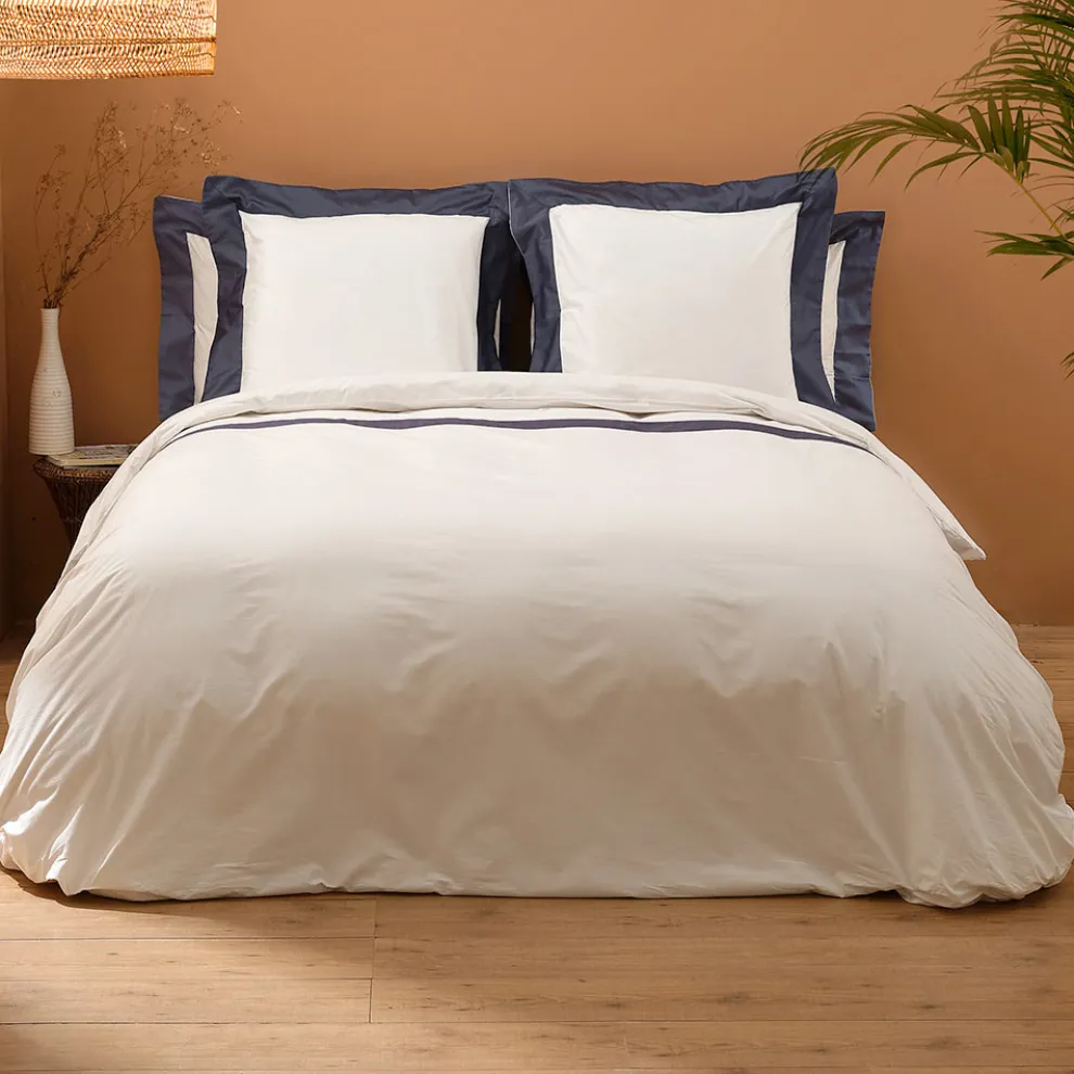 King Size-Bettbezug-Set aus 100 % Baumwolle und 10 % Baumwollsatin – Detail