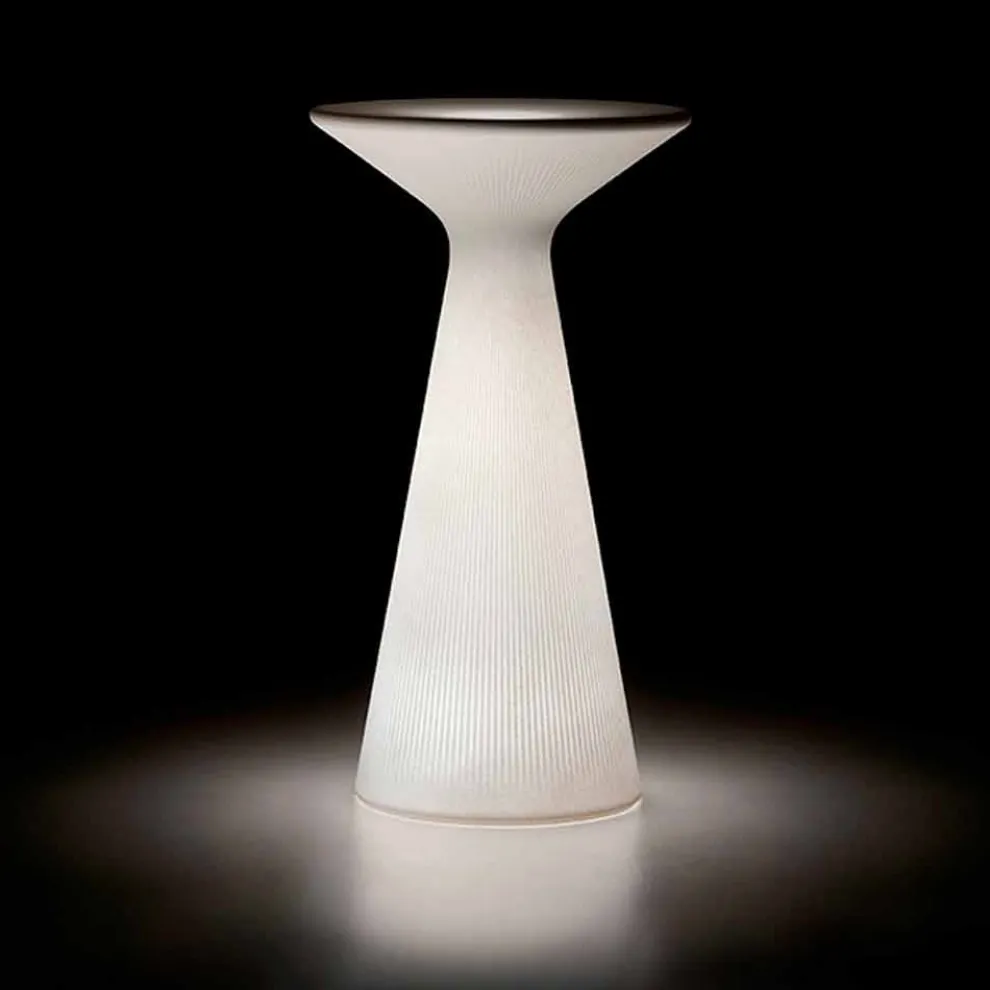 Heller Couchtisch im Freien aus weißem Polypropylen Made in Italy - Desmond