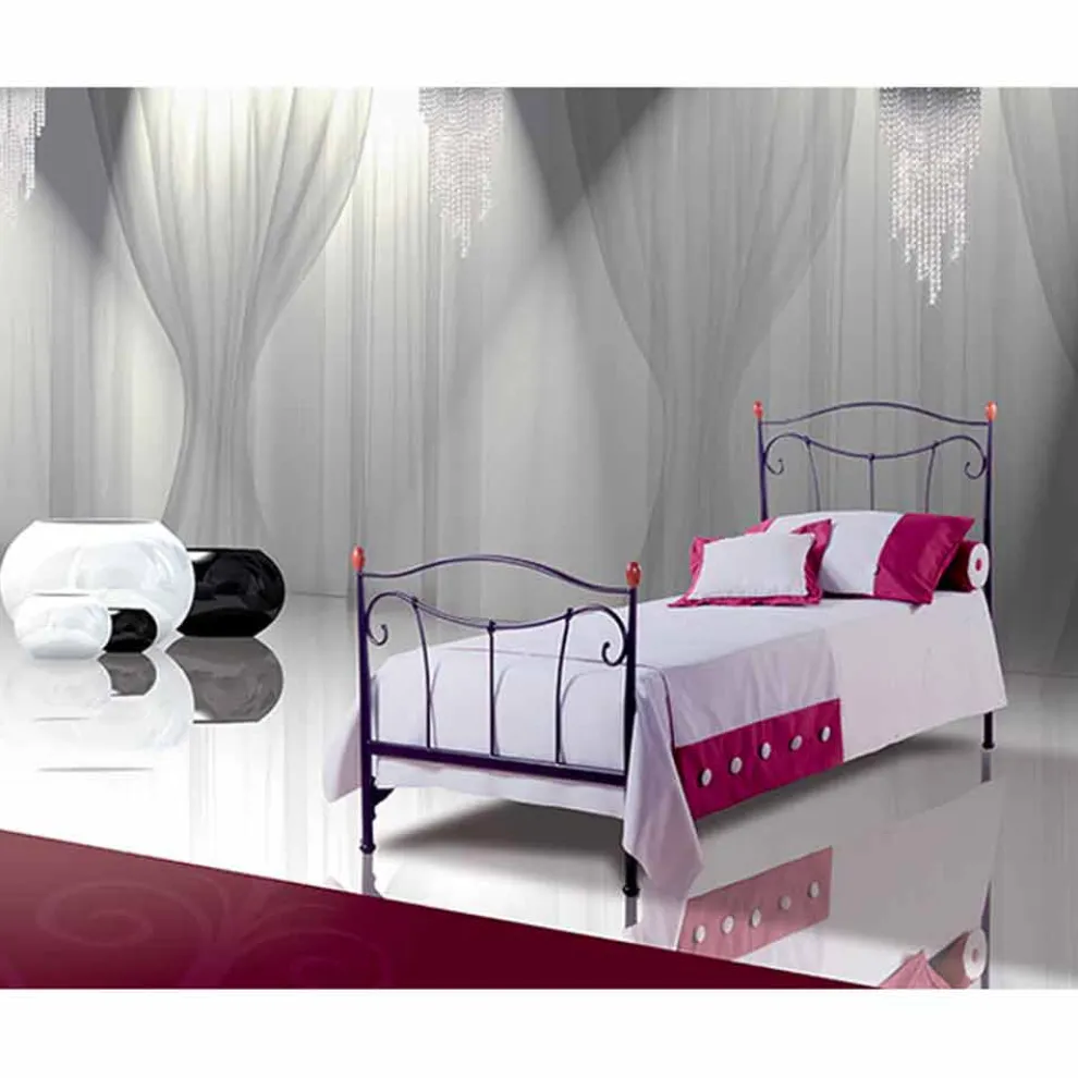 Dalia Einzelbetten aus Schmiedeeisen in Design