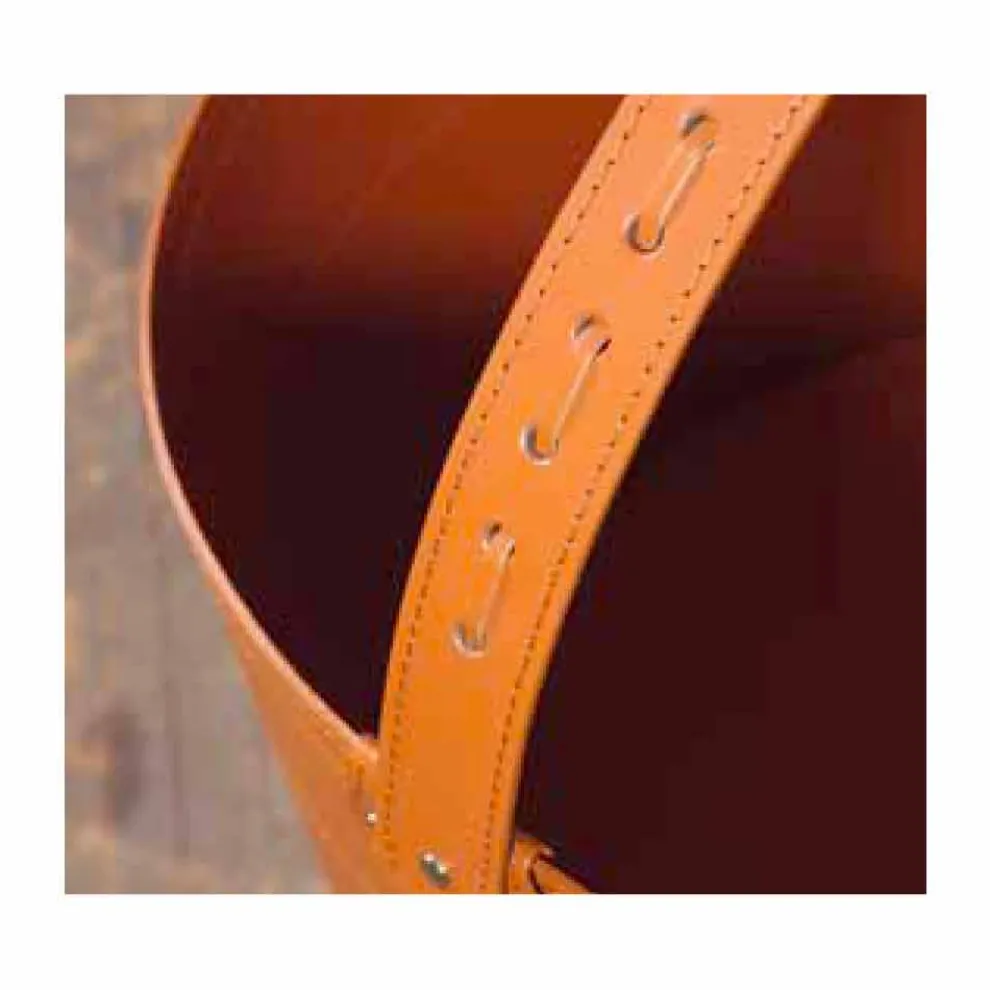 Brennholztasche aus Milo Modern Design Leder 100% Made in Italy