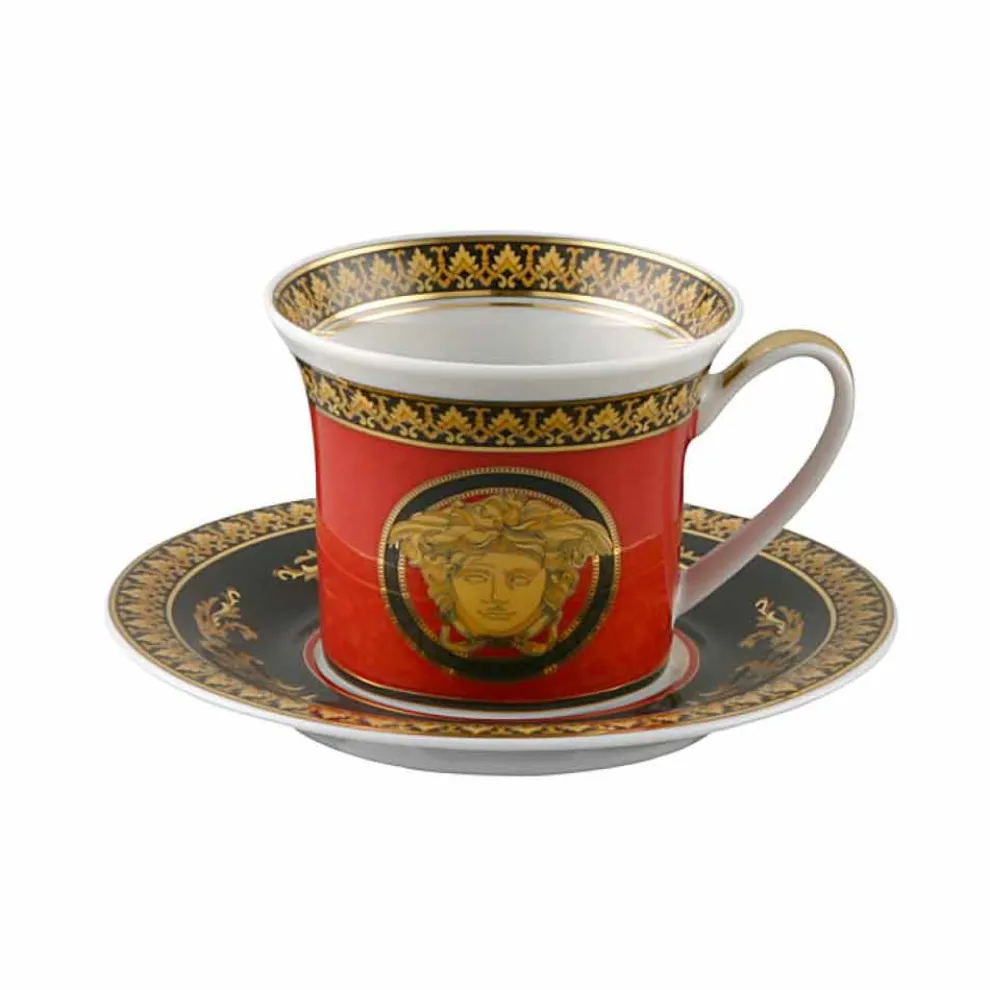 Rosenthal Versace Red Medusa Espressotasse in Porzellandesign