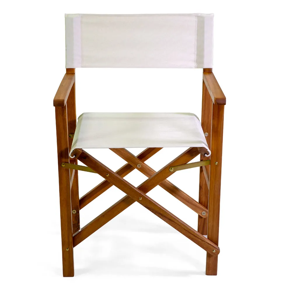 Regiestuhl aus geöltem Akazienholz Naturfarbe - Technical