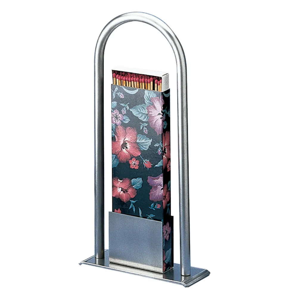 Streichholzhalter aus Metall oder Stahl und farbiger Dekoration, hergestellt in Italien – Henna