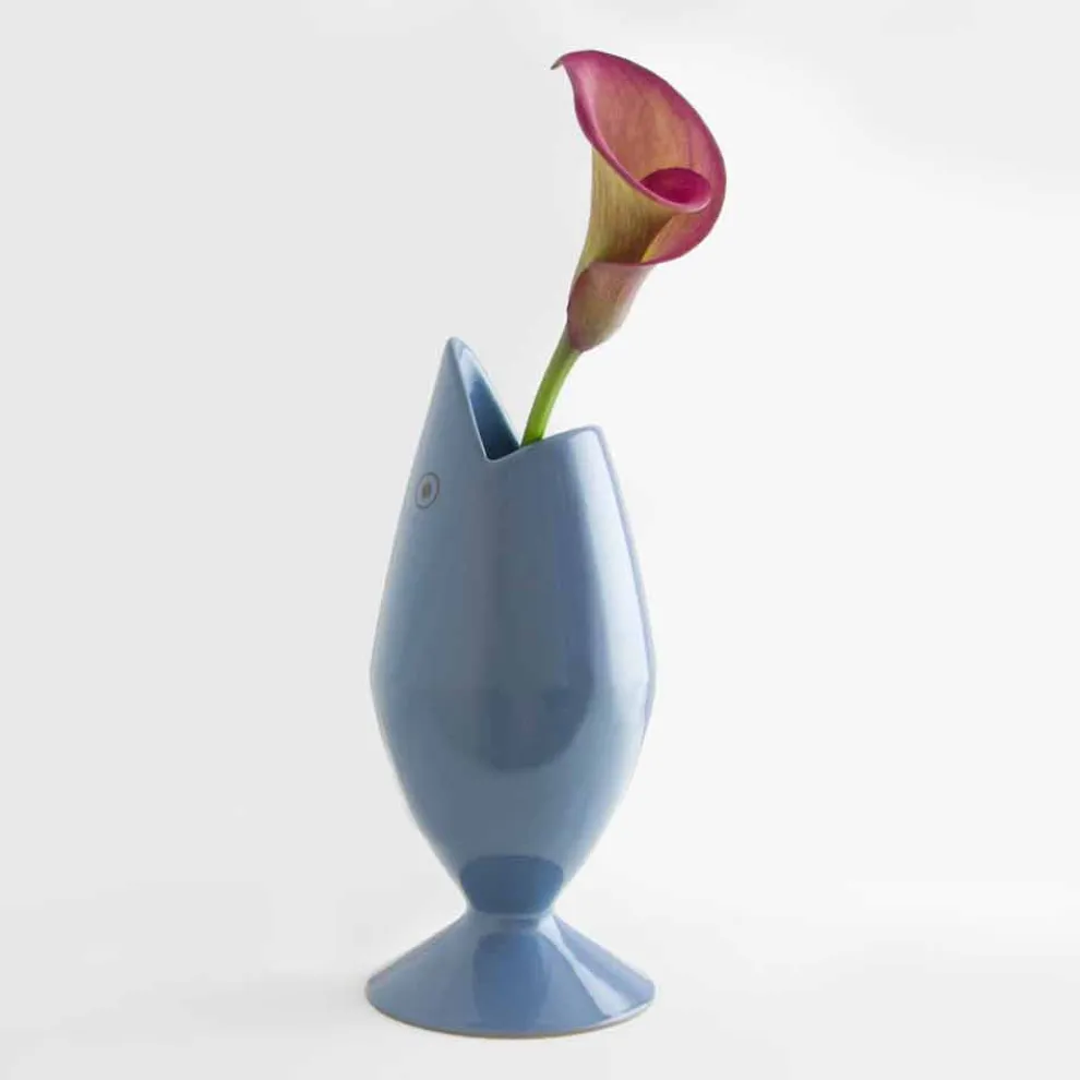 Keramik-Blumenvase, handgefertigt in Italien – Thunfisch