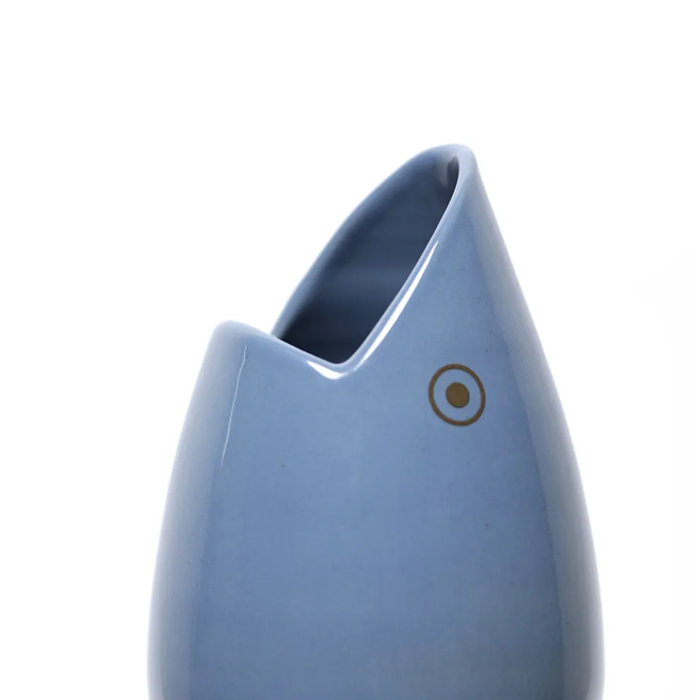 Keramik-Blumenvase, handgefertigt in Italien – Thunfisch