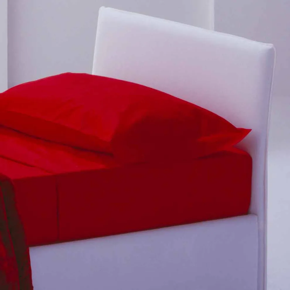 Einzelbett mit Kopfteil, Struktur aus Eisen und Holz Line von Bolzan