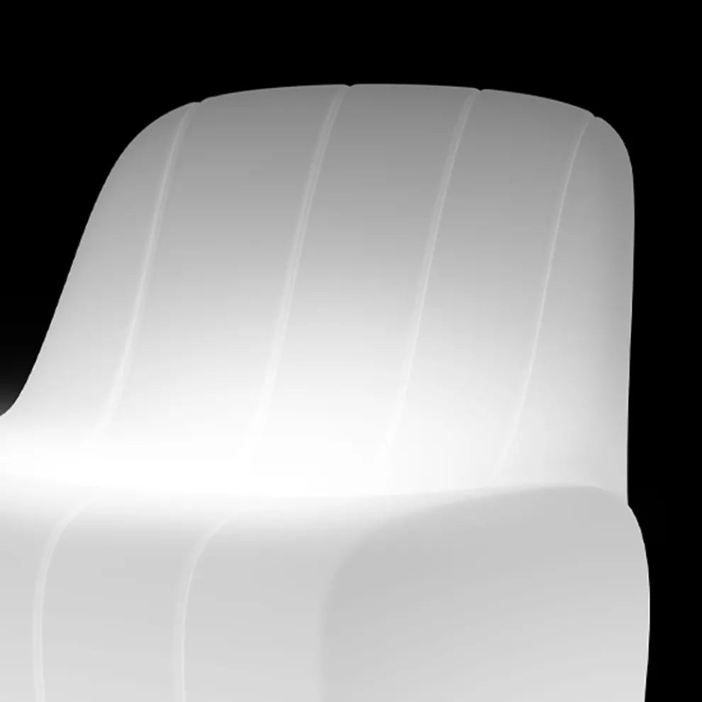 Heller Gartenstuhl aus Polyethylen mit LED Made in Italy - Galatea