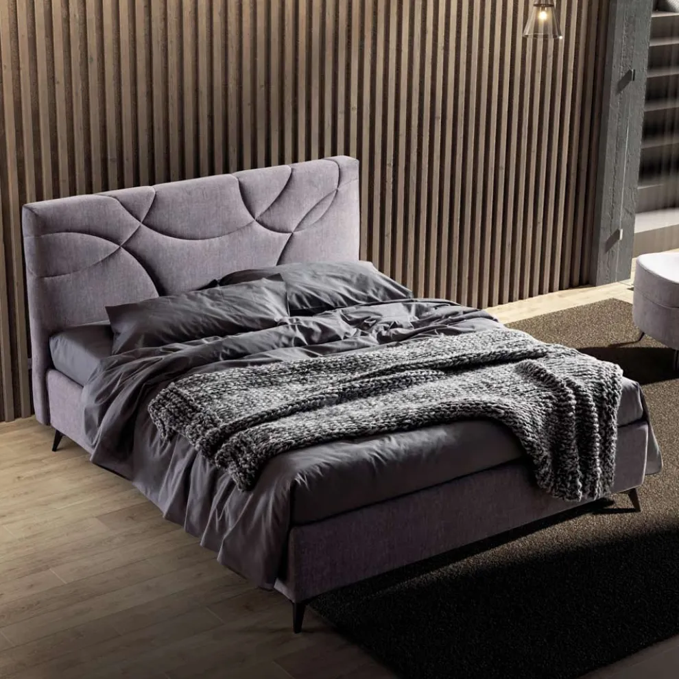 Doppelbett 160x190 mit Steppung aus Querbögen - Sonnenblume