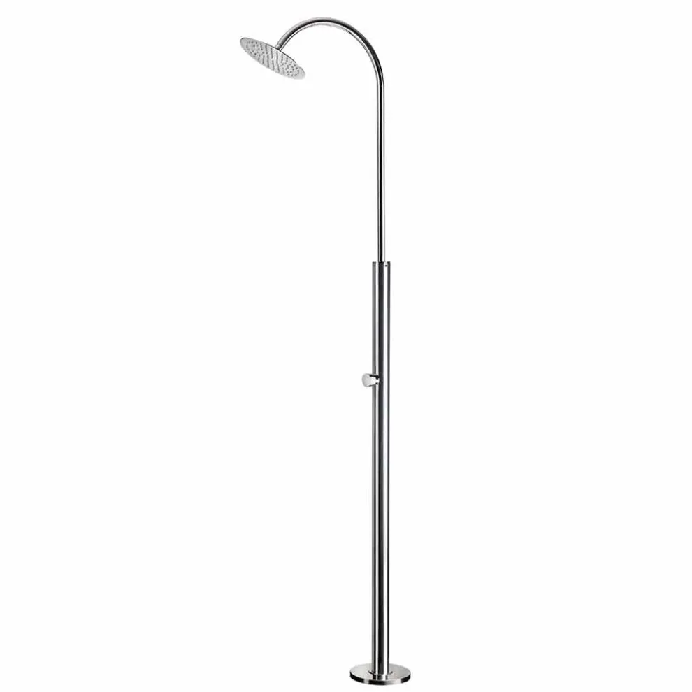 Stahl-Gartendusche mit zeitgesteuertem Wasserhahn Made in Italy - Norton