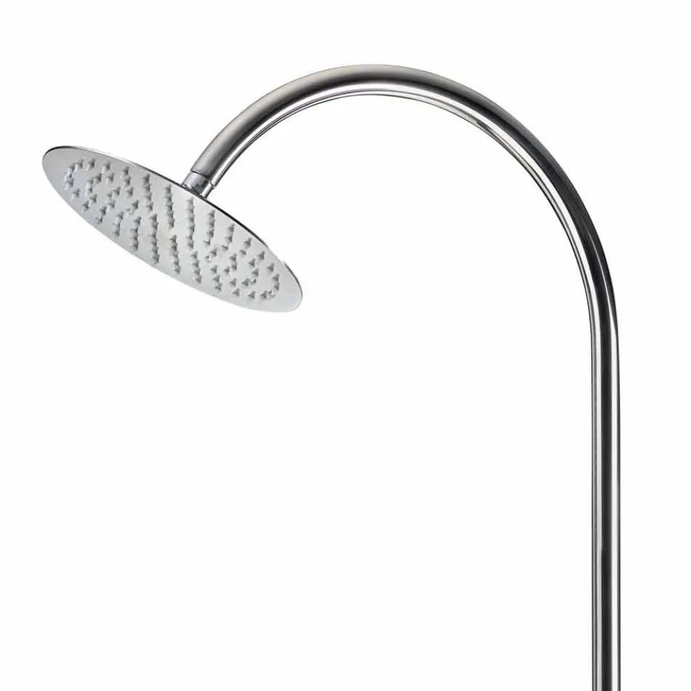 Stahl-Gartendusche mit zeitgesteuertem Wasserhahn Made in Italy - Norton