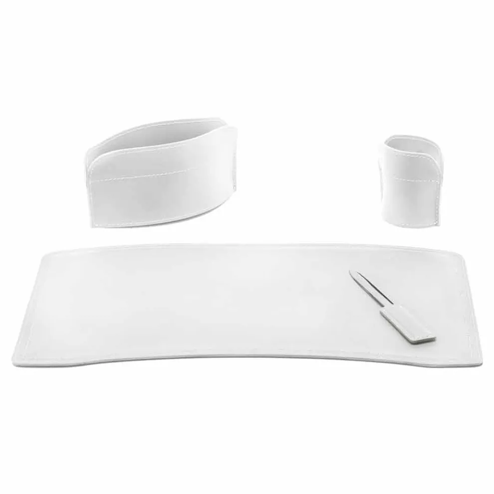 Zubehör Schreibtisch aus regeneriertem Leder Made in Italy - Brando