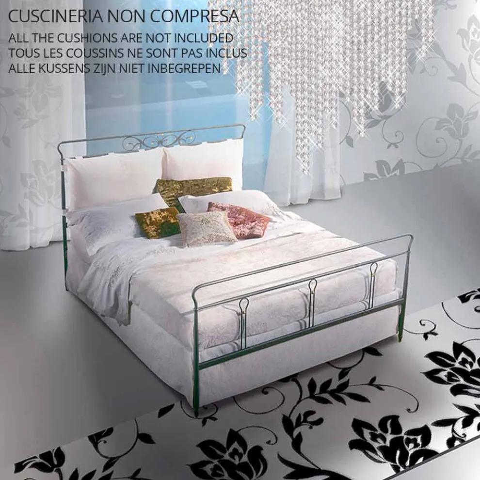 Pan Doppelbett aus Schmiedeeisen in Design