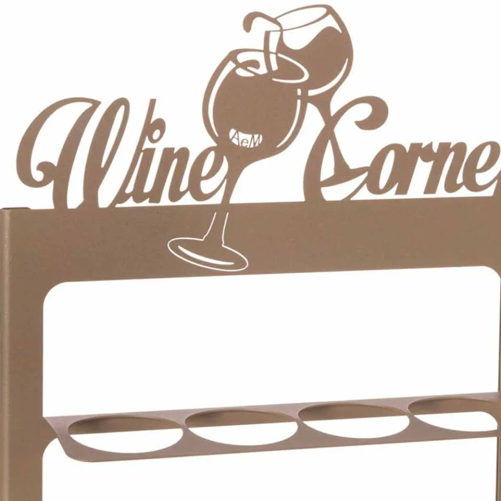 Handgefertigter Flaschenhalter aus kostbarem Eisen Made in Italy - Maste