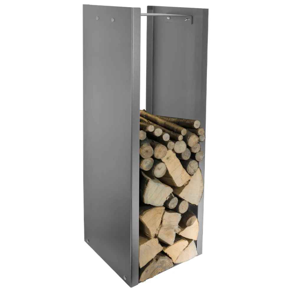 Moderner Holzständer aus lackiertem Stahl Made in Italy - Patrik