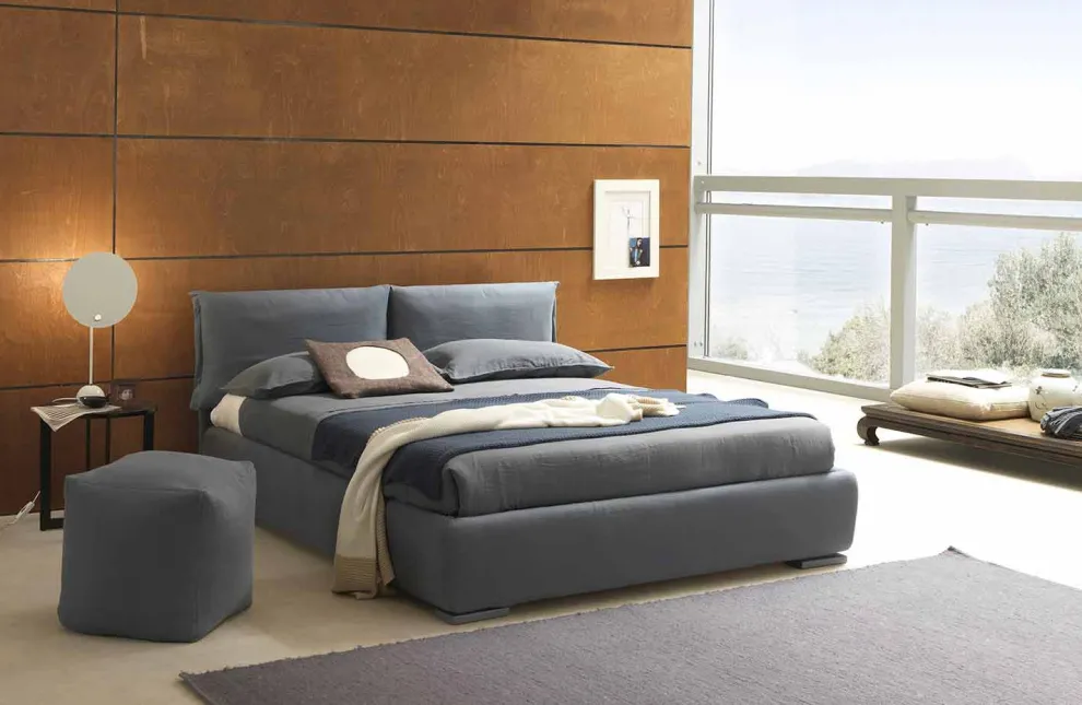 Doppelbett ohne Box, zeitgemäßes Design, Iorca von Bolzan