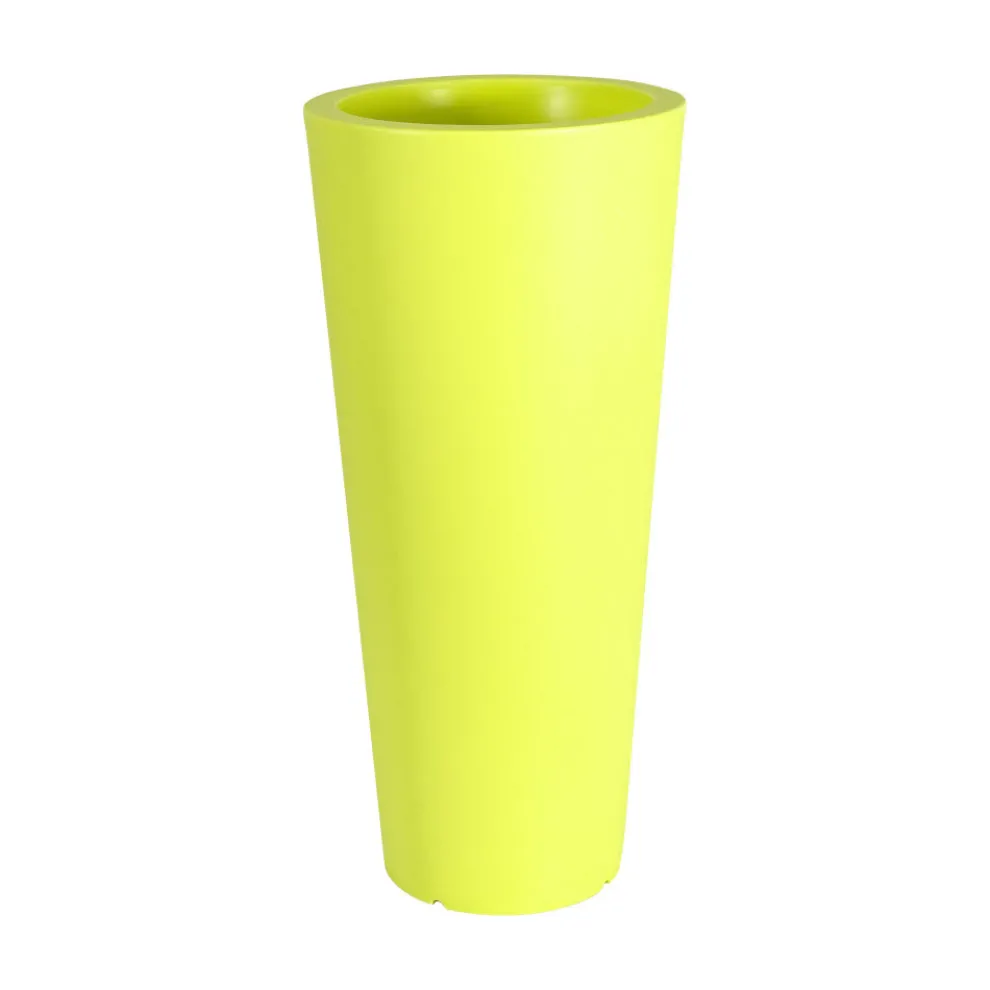 Runde Fluofarbene Gartenvase mit Licht Made in Italy - Avanas