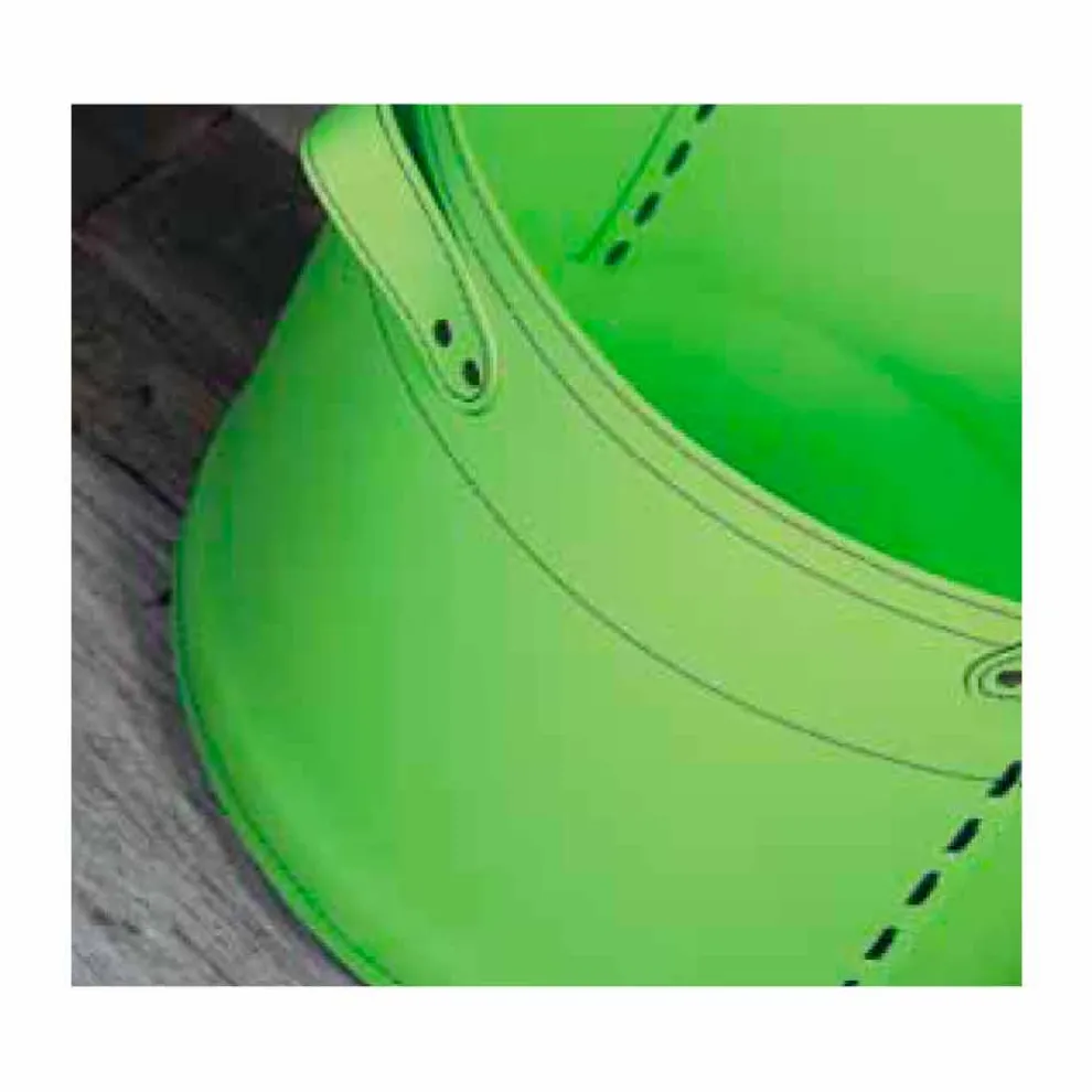 Holztasche aus Leder mit bequemen Rädern Cartesio 100% Made in Italy