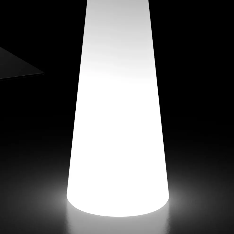 Außenleuchttisch mit LED-Lichtbasis und runder Platte Made in Italy - Forlina