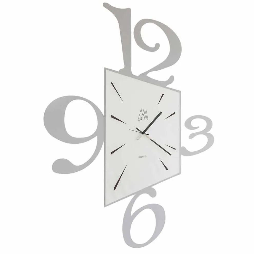 Design Wanduhr aus Eisen schwarz oder aluminium Made in Italy - Prospi