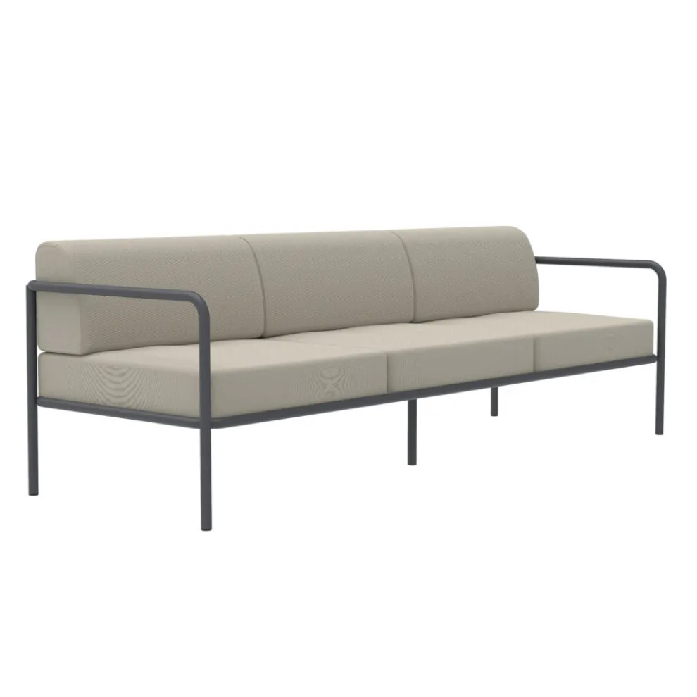 Outdoor-Sofa aus Stahl in verschiedenen Größen und Kissen Made in Italy - Arwen