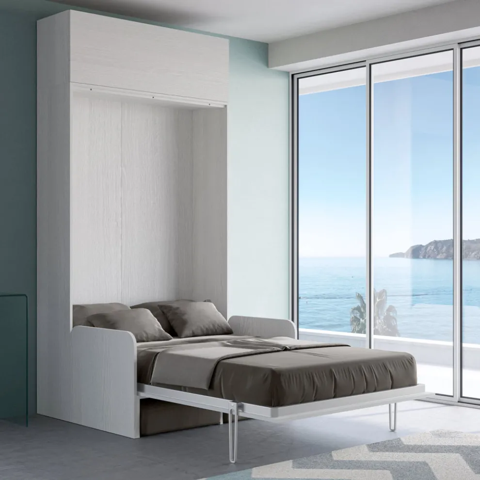 Queen-Size-Klappbett mit Sofa und Wandeinheit - Magiccompare