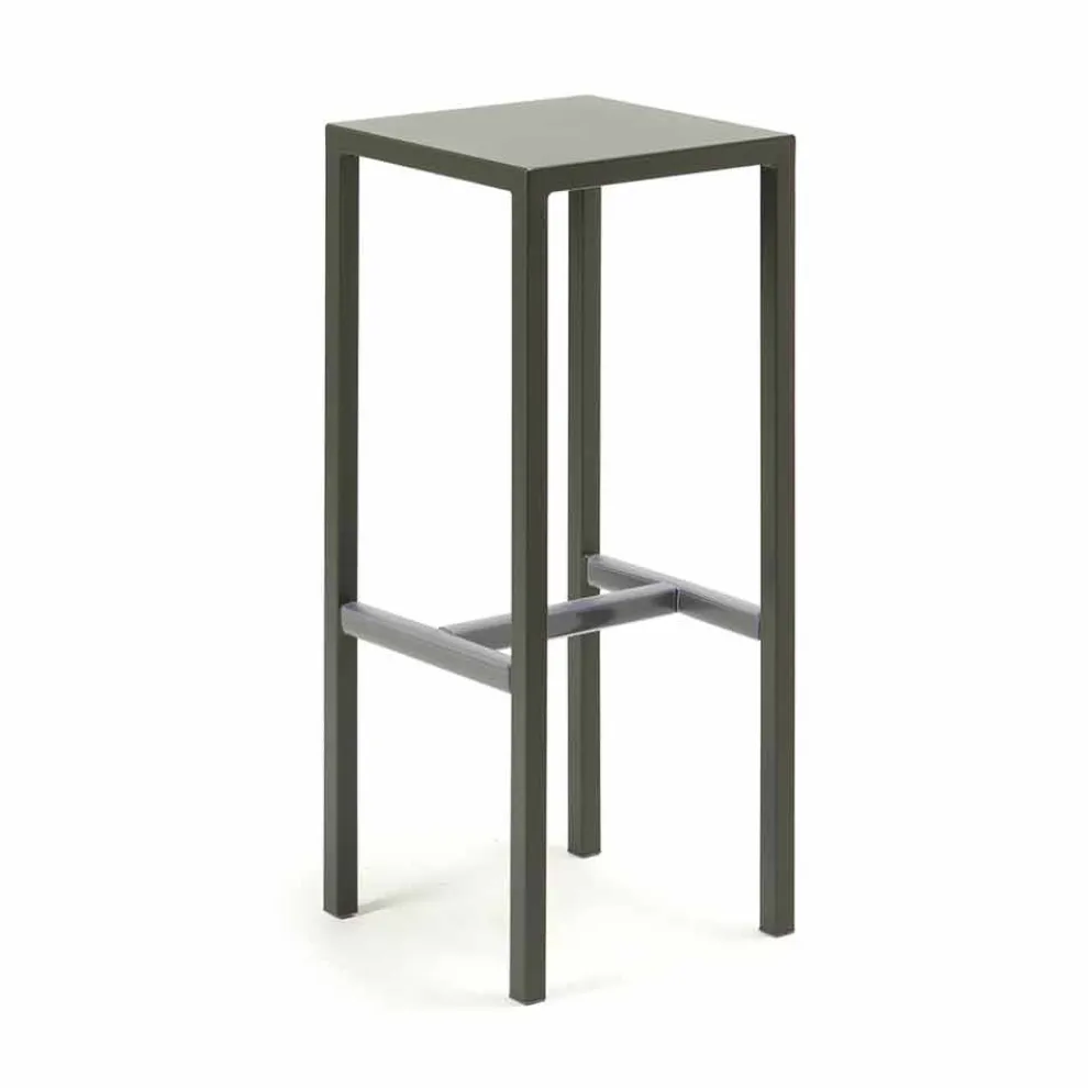 Barhocker im Freien aus pulverbeschichtetem Metall Made in Italy - Meone