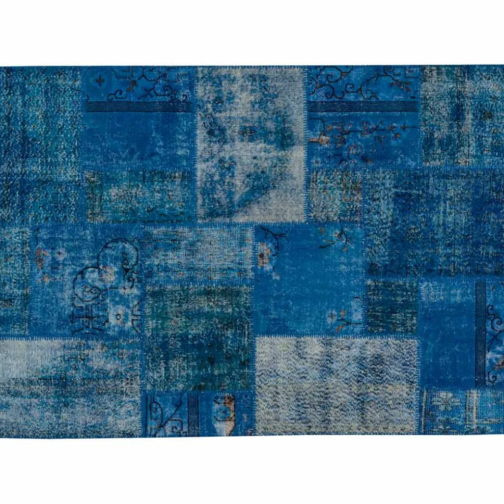 Handgeknüpfter Patchwork Wohnzimmerteppich Handgeknüpft in der Türkei - Raimund