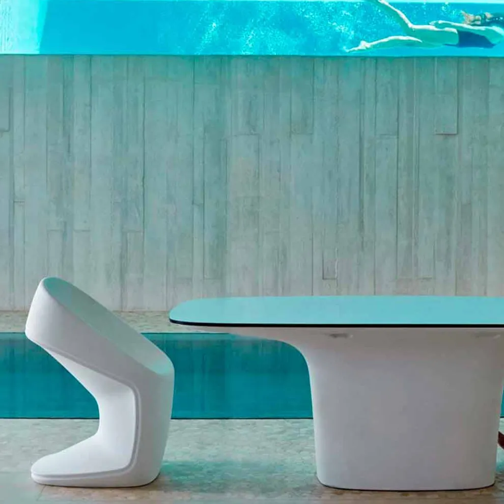 Vondom Ufo weißen Gartenstuhl, modernes Design 56x62x83 cm