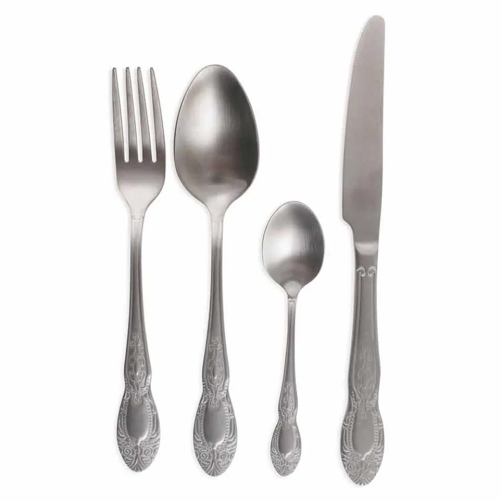 Full-Service-Set mit 24 Teilen Design Satin Steel - Fantasy1