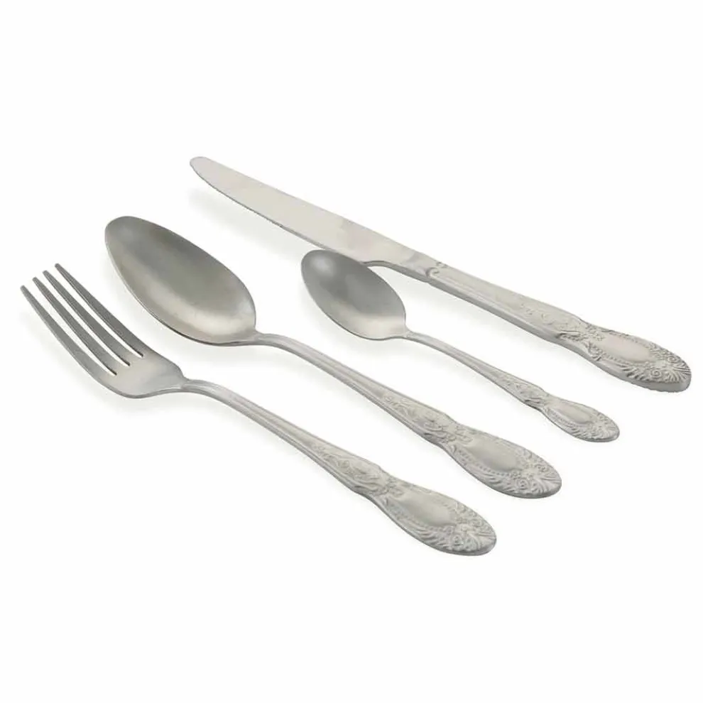 Full-Service-Set mit 24 Teilen Design Satin Steel - Fantasy1