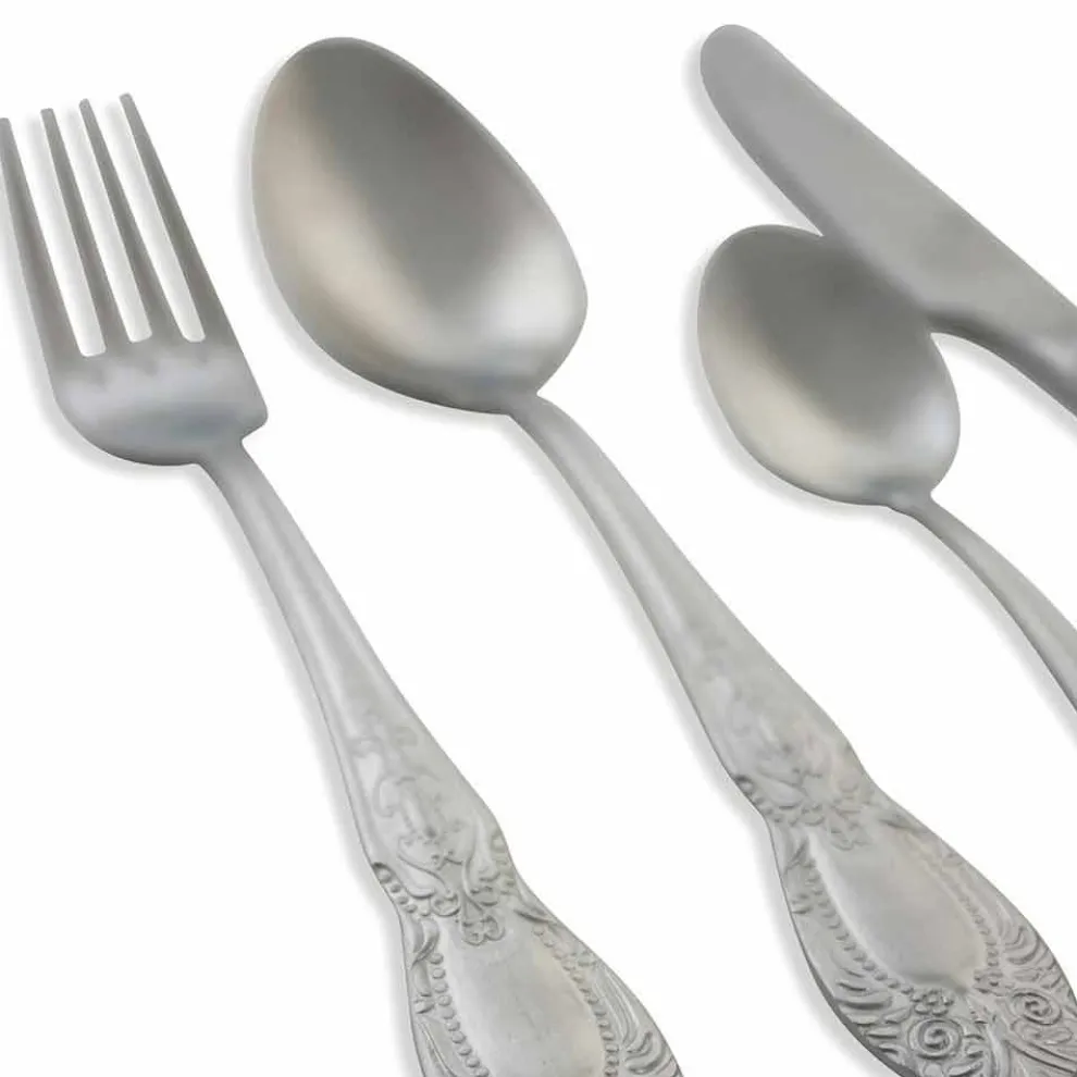 Full-Service-Set mit 24 Teilen Design Satin Steel - Fantasy1