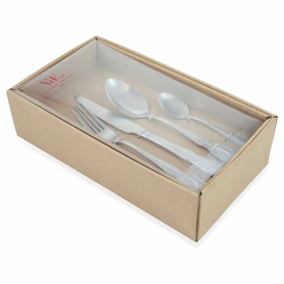 Full-Service-Set mit 24 Teilen Design Satin Steel - Fantasy1