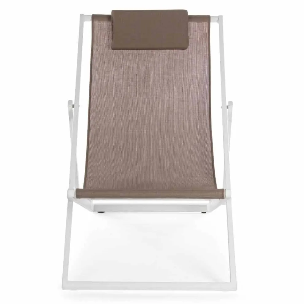 Outdoor-Liegestuhl aus Aluminium mit Sitz aus Textilene, 4 Stück - Kailua