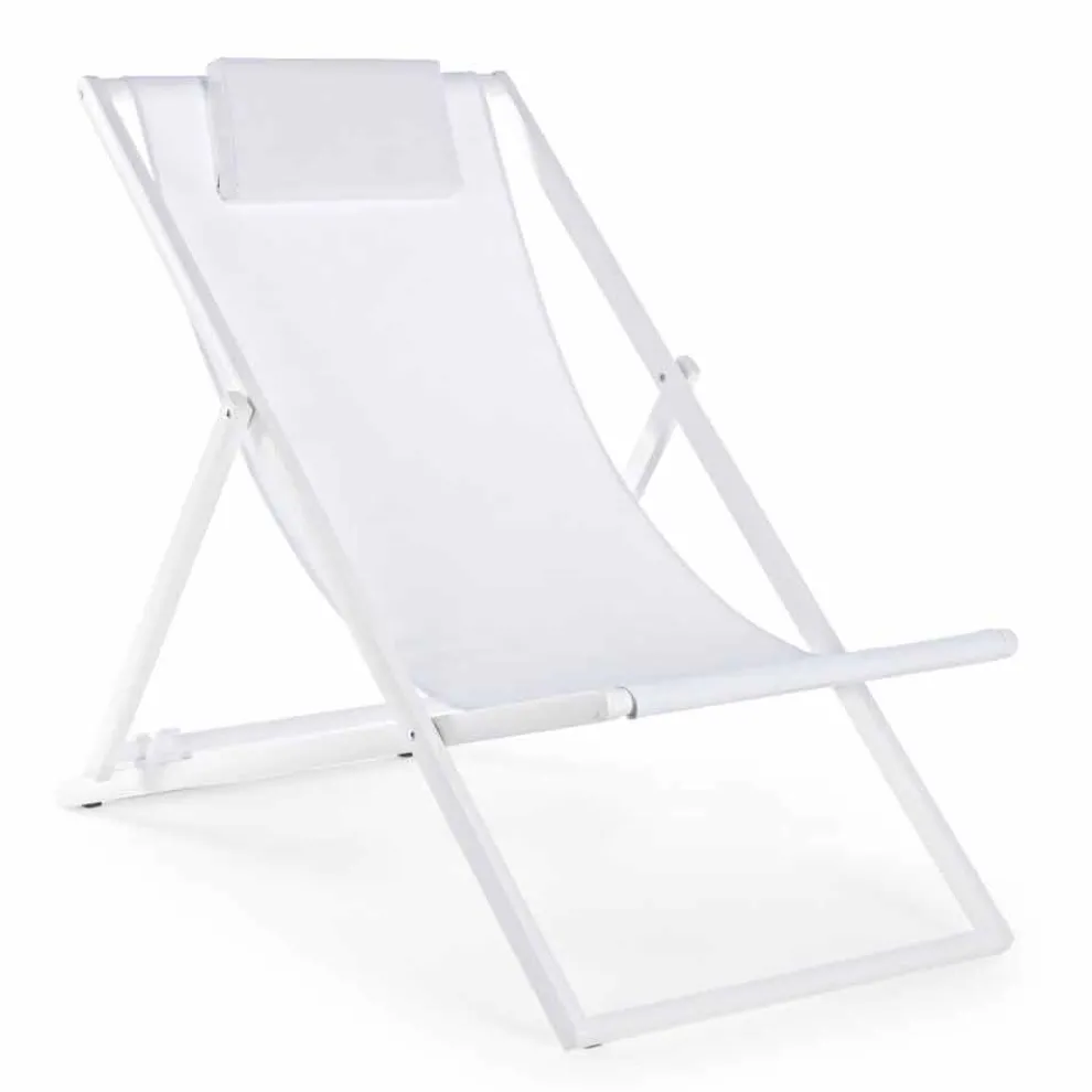 Outdoor-Liegestuhl aus Aluminium mit Sitz aus Textilene, 4 Stück - Kailua