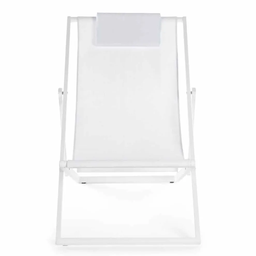 Outdoor-Liegestuhl aus Aluminium mit Sitz aus Textilene, 4 Stück - Kailua