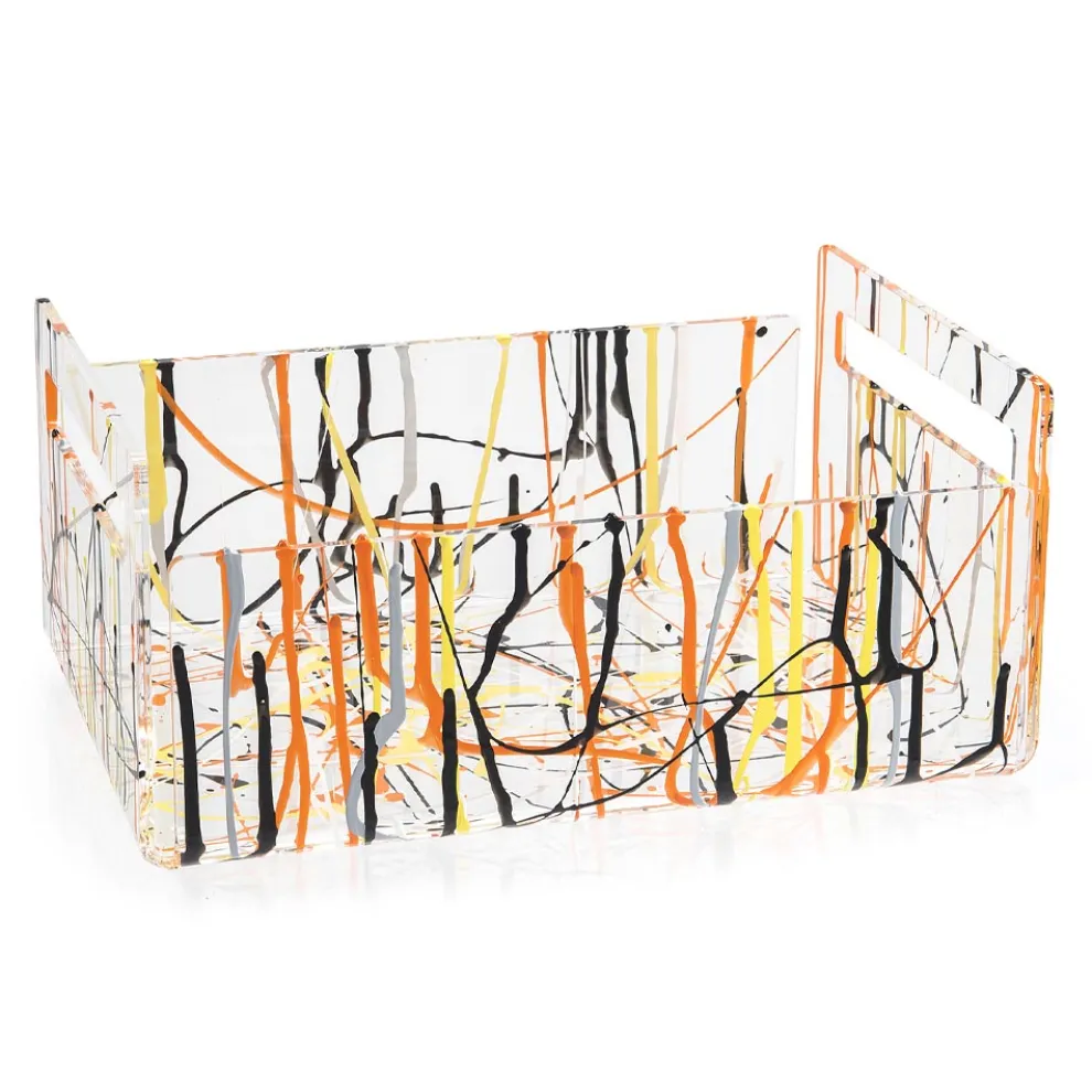 Moderne Obstschale aus farbigem Plexiglas Made in Italy - Multifruits