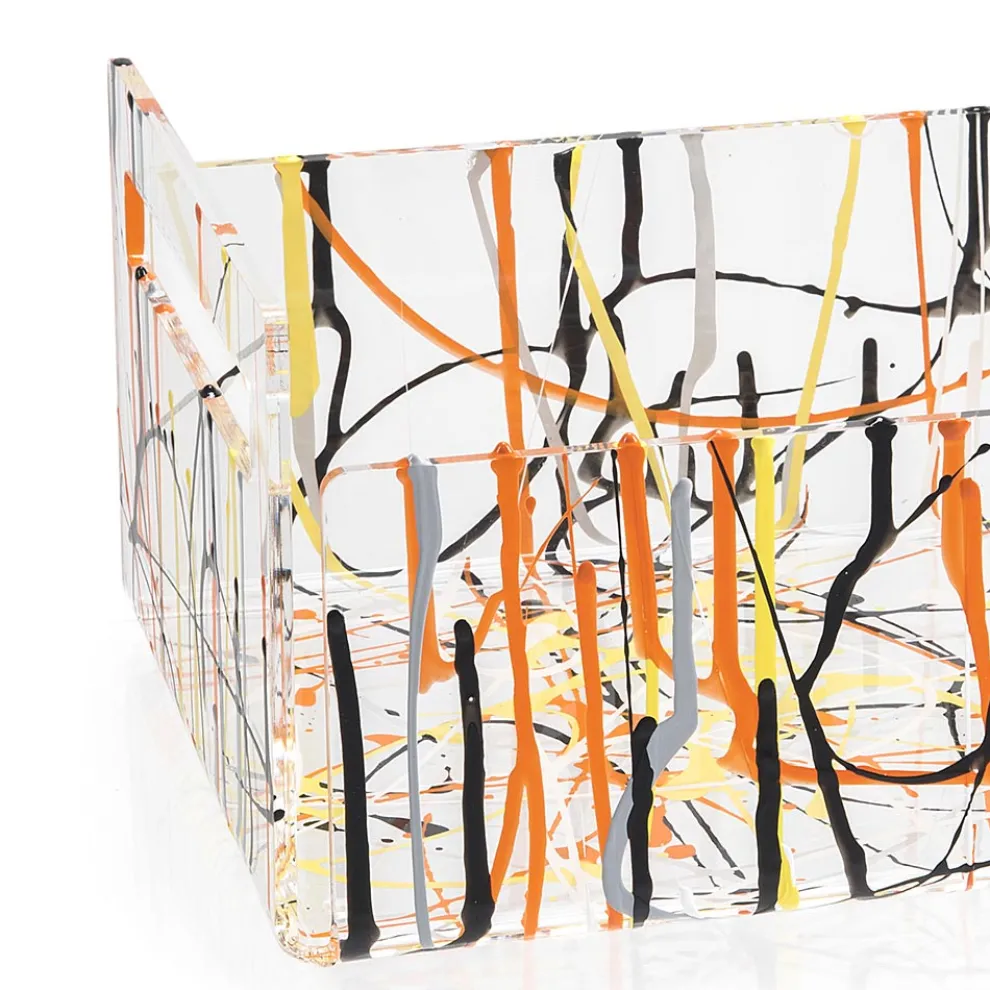 Moderne Obstschale aus farbigem Plexiglas Made in Italy - Multifruits