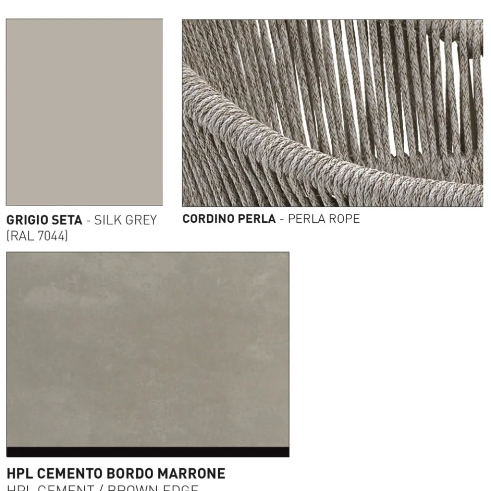 Outdoor-Couchtisch HPL-Platte und Aluminiumbasis - Tibidabo von Varaschin