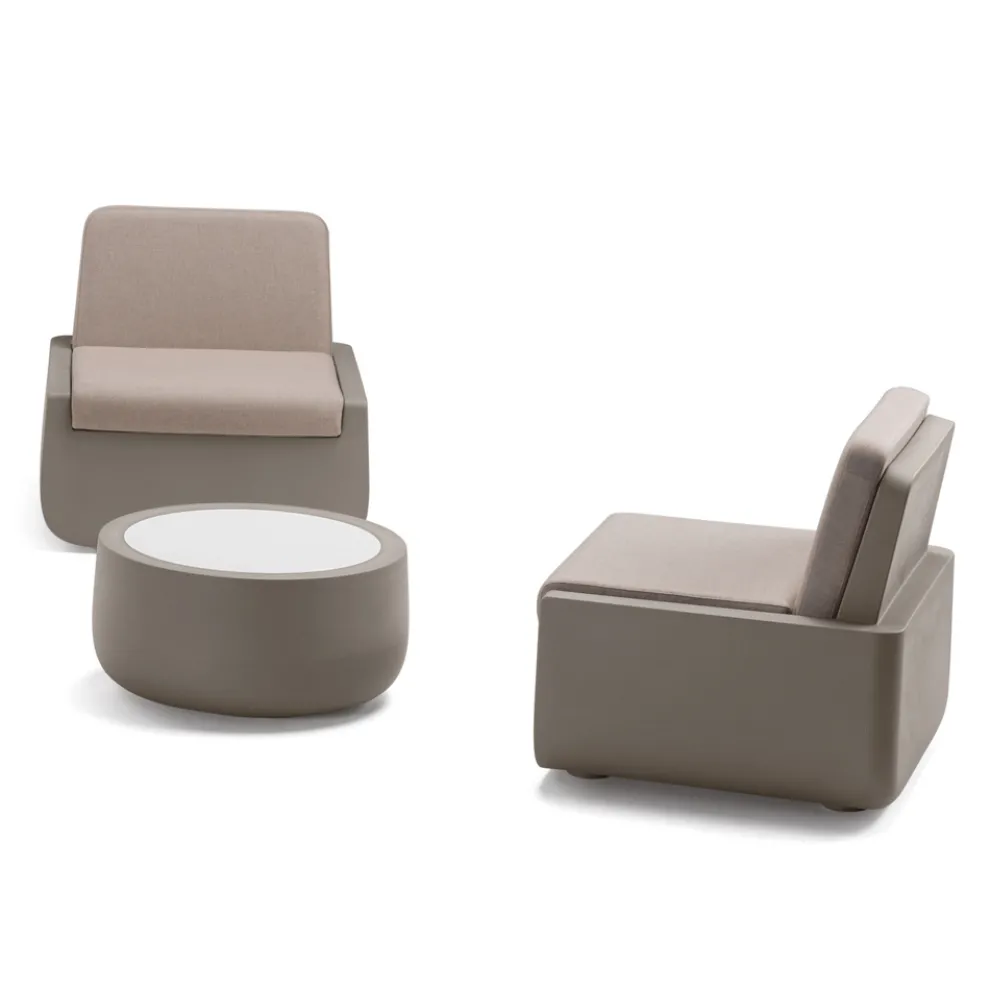 Low Design Outdoor Couchtisch aus HPL und Polyethylen Made in Italy - Belida