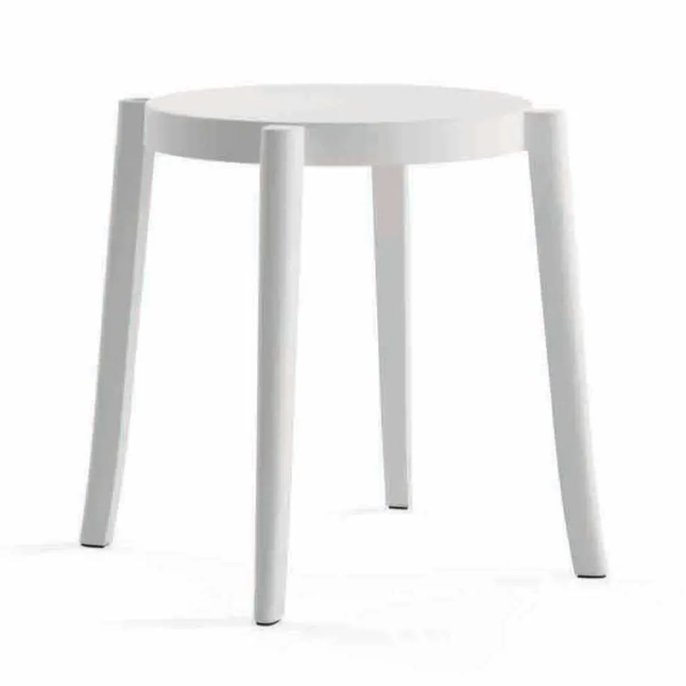 4 moderne stapelbare Außenhocker aus Polypropylen Made in Italy - Anona