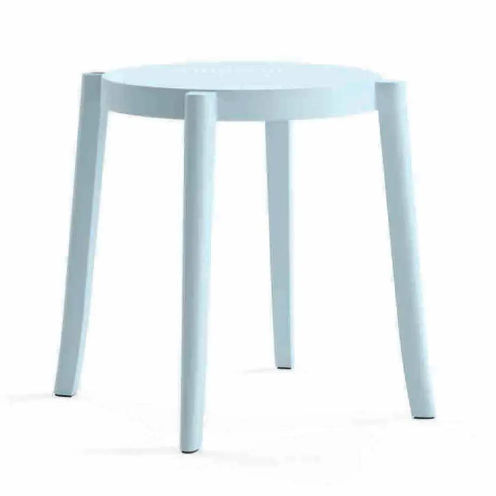 4 moderne stapelbare Außenhocker aus Polypropylen Made in Italy - Anona