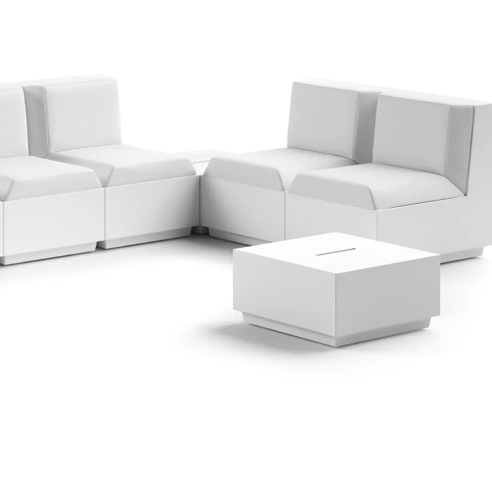 Quadratischer Garten-Couchtisch aus Polyethylen Made in Italy - Macao